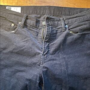 Men’s navy slim fit corduroy pants